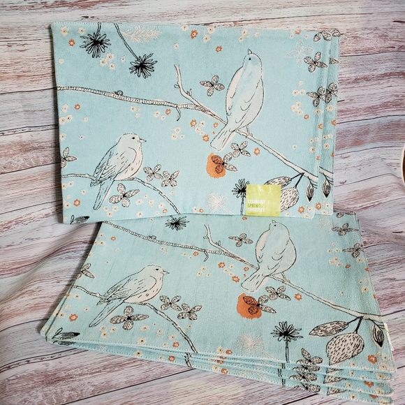 Kohl's Kitchen Set Of 6 Blue Bird Tapestry Mats Poshmark